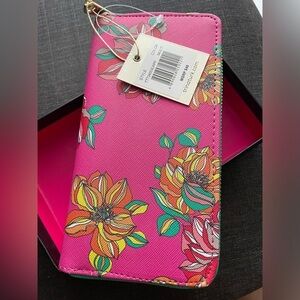 Trina Turk Pink Floral Wallet, floral wallet, pink wallet,women’s wallet .